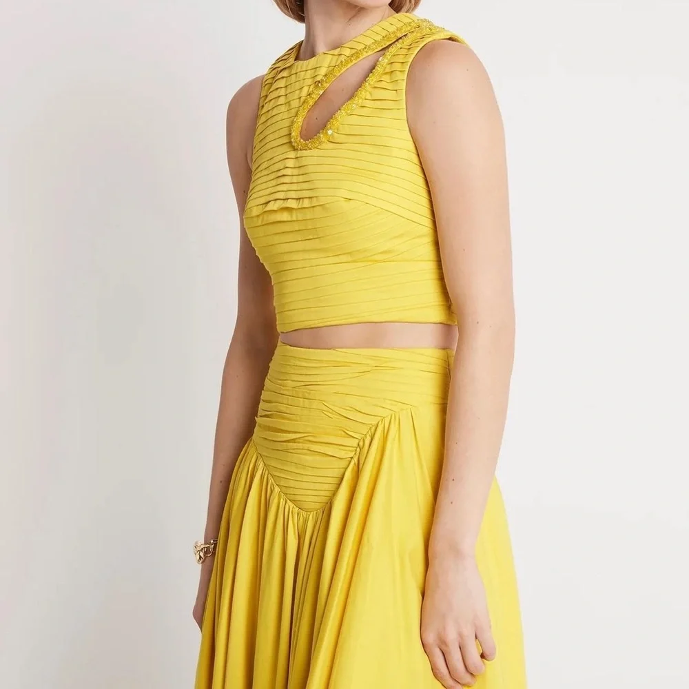 Aje Yellow Skirt Set - Picture 2 of 9